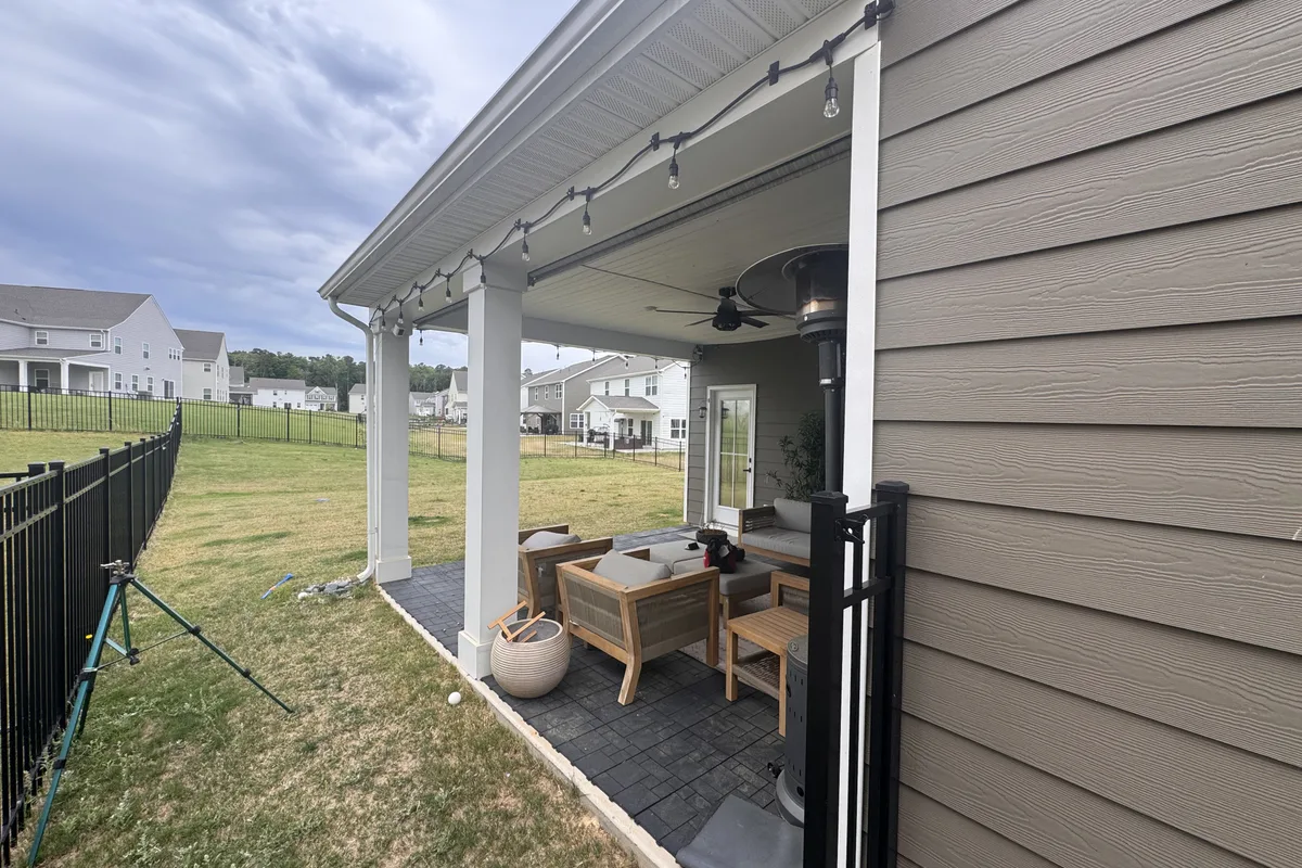 Outdoor space before glass room addition Indian Trail NC
