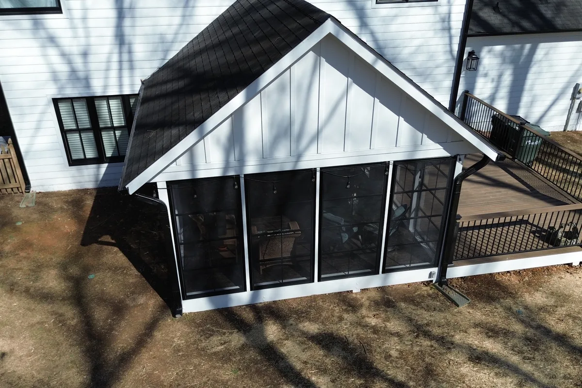3-season porch vinyl frame detail Monroe North Carolina
