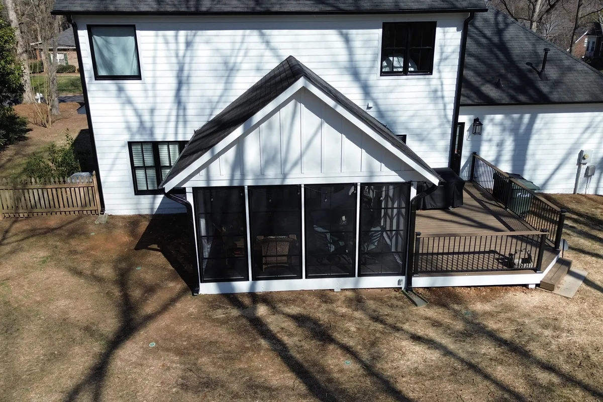 3-season porch vinyl frame installation detail Monroe